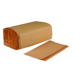 In House Brand Single-Fold Paper Towels Natural Kraft 9" x 9 1/2" Sheet Size 16 x 250ct One-ply