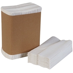 White Tall Fold Dispenser Napkins - 7" x 13.5" - 20 Packs of 500ct - 10,000 1-Ply Luncheon Napkins