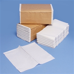 White Single-Fold Paper Towels 9" x 9 1/2" Sheet Size 16 x 250ct