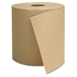 Economy Natural Brown Hardwound Paper Roll Towels In-House Brand 6 x 800'