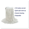 In-House Brand #24 WHITE Cut End Cotton Mop Head - 1 Each.