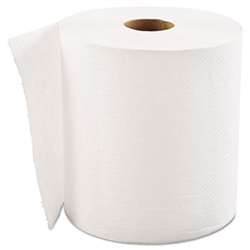 Economy White Hardwound Paper Roll Towels In-House Brand 6 x 800'