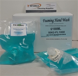 Inopak Model 5062-FL1000 Blue Foam Hand Soap Refill Cartridges 6 x 1000ml