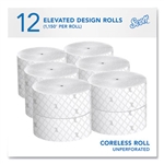 Scott Essential 2-Ply Coreless Jumbo Roll Toilet Tissue 12 Rolls x 1150' Each Roll