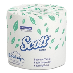 SCOTT Model: KCC05102CT 1-Ply Premium Standard Roll Bath Toilet Tissue Paper Rolls