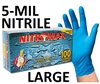 LARGE Nitromax Blue Nitrile Gloves Powder Free