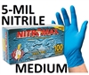 MEDIUM Nitromax Blue Nitrile Gloves Powder Free