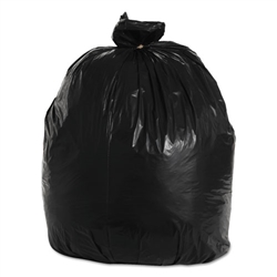 39 - 40 - 45 Gallon Black Trash Bags 23" x 17" 46" - 40" Wide x 46" Long 1-MIL - Flat Packed - 100 Bags