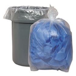 50 - 55 - 56 - 60 Gallon Clear Trash Bags - 38" Wide x 58" Long 2-MIL - Flat Packed - 100 Bags