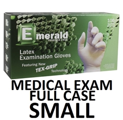 SMALL Latex Medical Exam Gloves Powder Free
