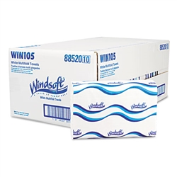 Model WIN105 - WINDSOFT White Multi-Fold Paper Hand Towels 16 x 250ct