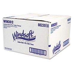 Model WIN202 - WINDSOFT PAPER 9" JRT Jumbo Roll Toilet Tissue Paper 12 x 1000'