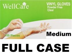 Powder Free Disposable Vinyl Gloves 10 x 100ct Medium