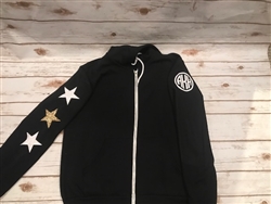 Star Sleeve Monogrammed Zip Up