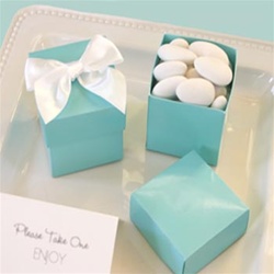 Mini Cube Boxes - Aqua Blue (set of 12)