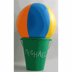 beach pail and ball