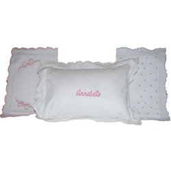 Scalloped Edge Baby Crib Pillow