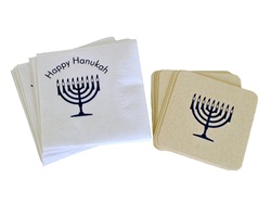 Happy Hanukah Napkins & Coasters