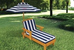 Chaise Lounge Chair with Umbrella