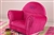 Bubble Gum Chenille Upholstered Rocker & Ottoman w