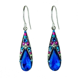 Firefly Camelia Simple Drop Earrings in Royal Blue