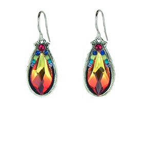 Firefly Zinnea Simple Drop Earrings in Flame Multi-color