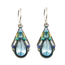 Firefly Camelia Simple Drop Earrings in Aqua