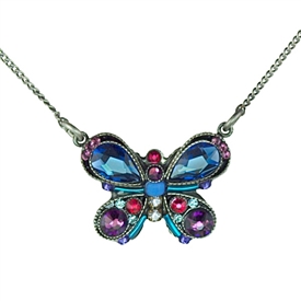 Firefly Fancy Butterfly Necklace in Sapphire