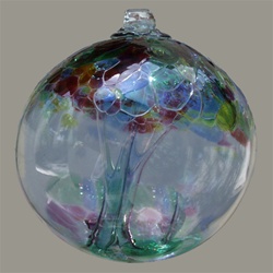 Tree of Family Art Glass Ornament - 6"