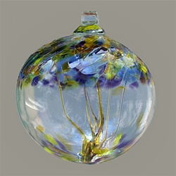 Tree of Joy Art Glass Ornament - 6"