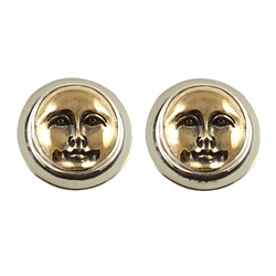 Tabra Bronze Moonface Earrings