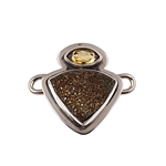 Tabra Golden Druzy Charm