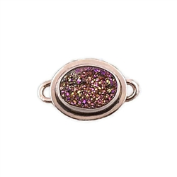 Tabra Violet Gold Druzy Charm