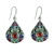 Firefly Large Teardrop Mosaic Earrings in Multi-color