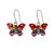 Firefly Petite Butterfly Multi-color Earrings