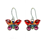 Firefly Petite Butterfly Multi-color Earrings