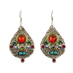 Firefly Mosaic Detail Drop Earrings in Multicolor