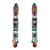 Firefly Long Post Earrings with Rectangle in Multi-color