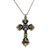 Firefly Medium Cross Necklace in Multi-color