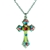 Firefly Medium Cross Necklace in Multicolor