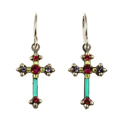 Firefly Dainty Cross Earring