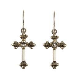 Firefly Dainty Cross Earring