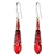 Firefly Gazelle Large Drop Earring Red