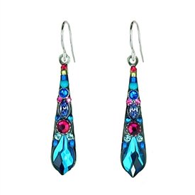 Firefly Gazelle Medium Drop Earrings in Bermuda Blue