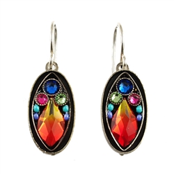 Firefly Fancy Oval Earrings in Flame