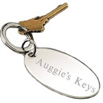 Silver Engraved Key Ring