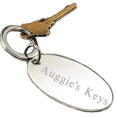 Silver Engraved Key Ring