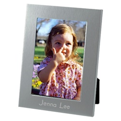 5 X 7 Engraved Brushed Aluminum Photo Frame