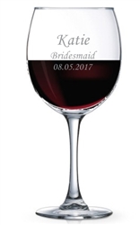 Personalized Red Wine Glass