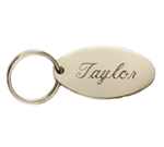 Brass Oval Engraved Key Ring